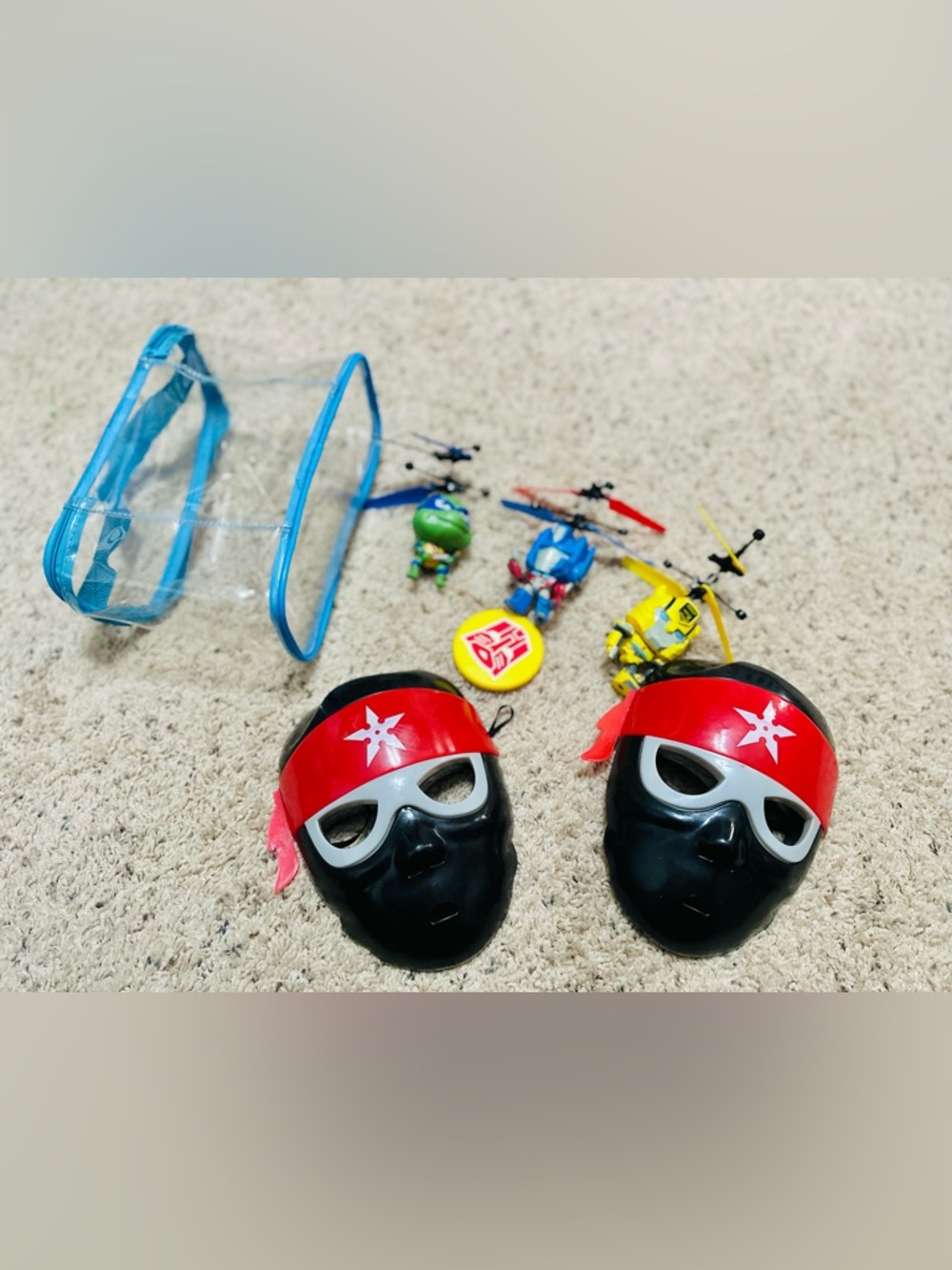Budget Toy Lot: Ninja Masks & Character Figures (Fixer-Upper / As-Is)